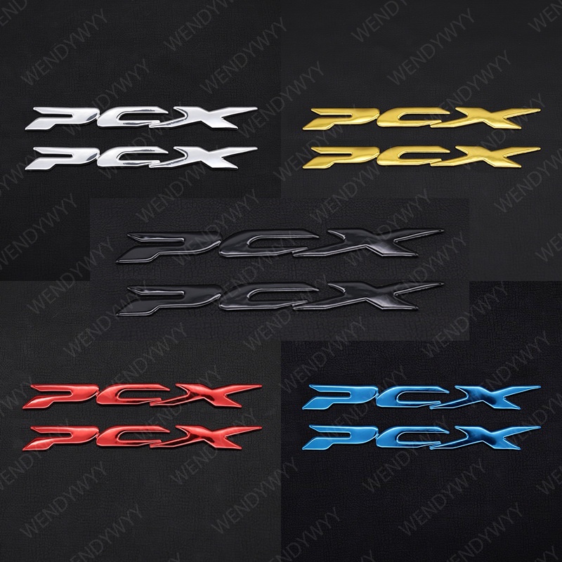 2pcs Emblema De Carta 3D Macia Decalque De Roda Tanque PCX Adesivo Para Honda PCX125 PCX150 125 150