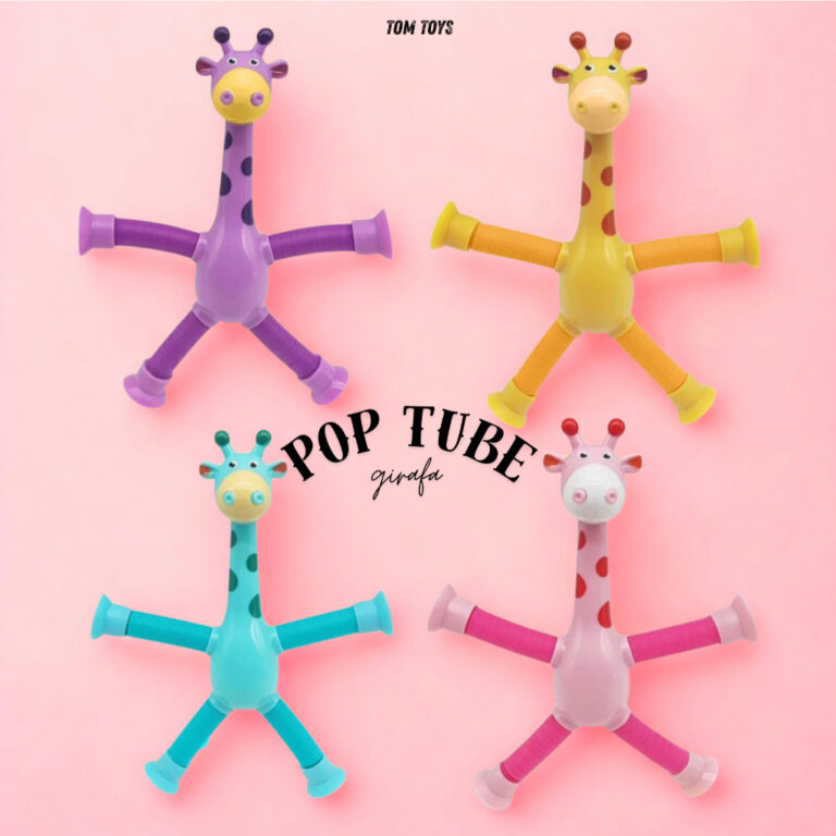 Pop Tube tubo Esticado com Led Girafa ou Robô Bri