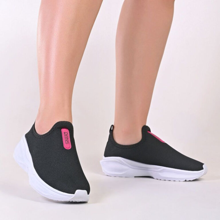 Tênis Meia Calce Fácil Feminino Slip On Academia