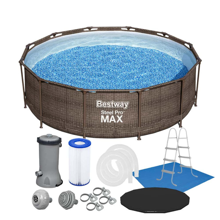 Piscina Estrutural 9150L Circular Deluxe + Escada 