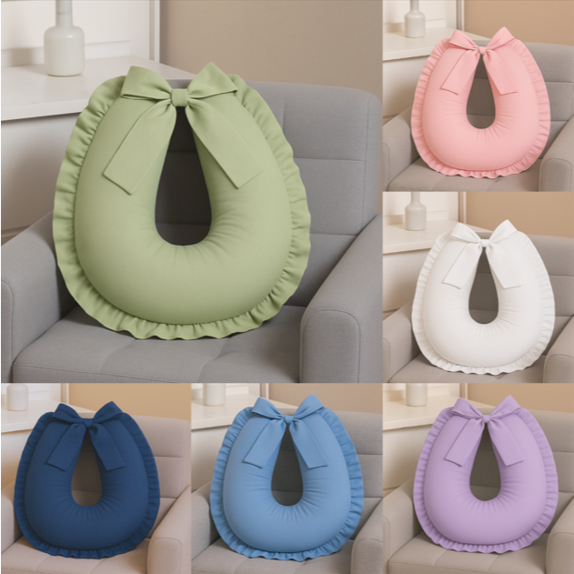 Almofada de amamentação grande macia babado perc