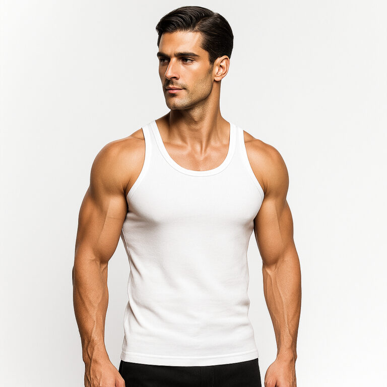 Regata Masculina Modelo Americano Ribana Canelada 