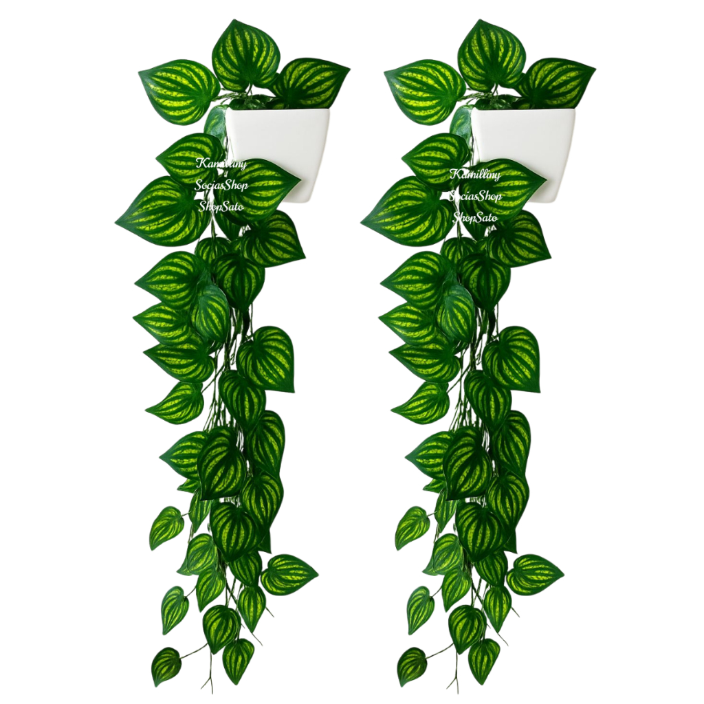 Arranjo 2 Pendentes Artificial Com Vaso Quadrado Branco G