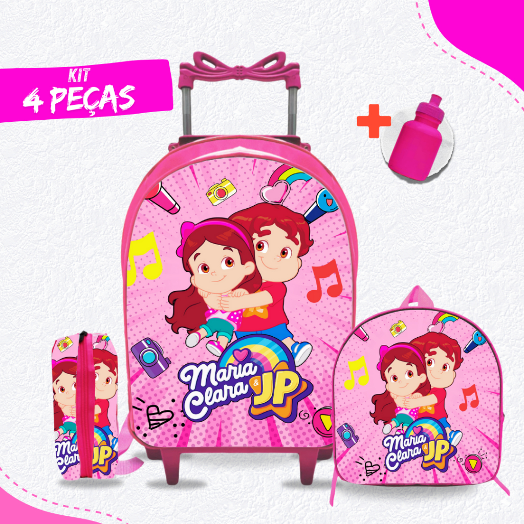 Mochila Escolar Maria Clara e Jp Rodinha