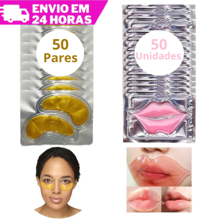 Kit 50 Hidratante Labial E 50 Pares Máscara Para 
