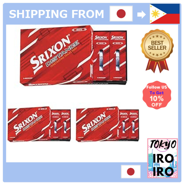 SRIXON DISTANCE White 1 Dúzia (12 Bolas De Golfe)
