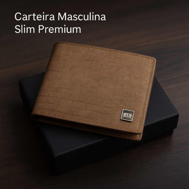 Carteira Masculina Premium Couro Sintético Compac