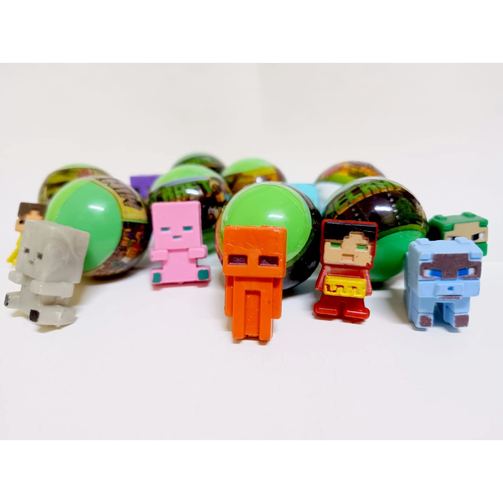 10 ou 15 ou 25 bolinhas MINECRAFT Brinquedo em Cápsula 1 pol, prenda, lembrancinha, envio imediato
