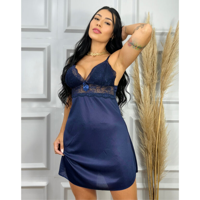 Camisola sem Bojo Feminina Renda Lingerie Pijama N