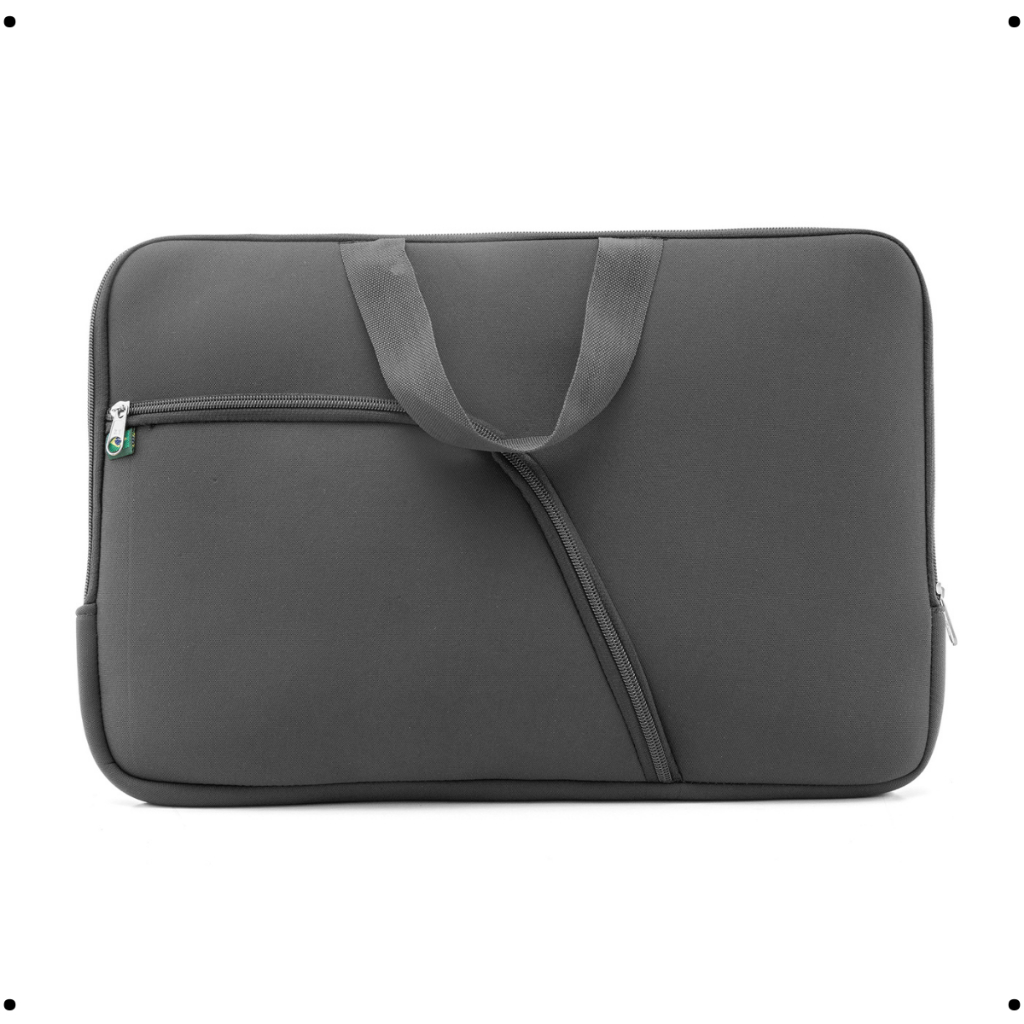 Pasta Case Capa Notebook Com Bolso Preto Resistente Impermeável Alça Externa Neoprene