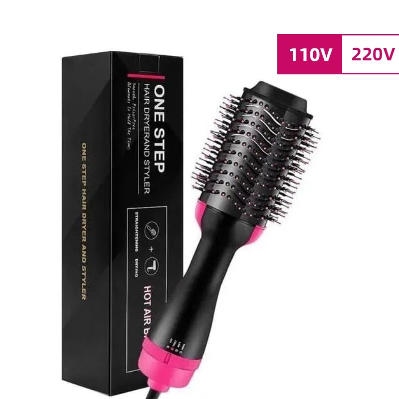 Escova Secadora 220V Alisador Elétrica Quente Cabelo profissional Com 4 Em1 Hair Styler Bivolt