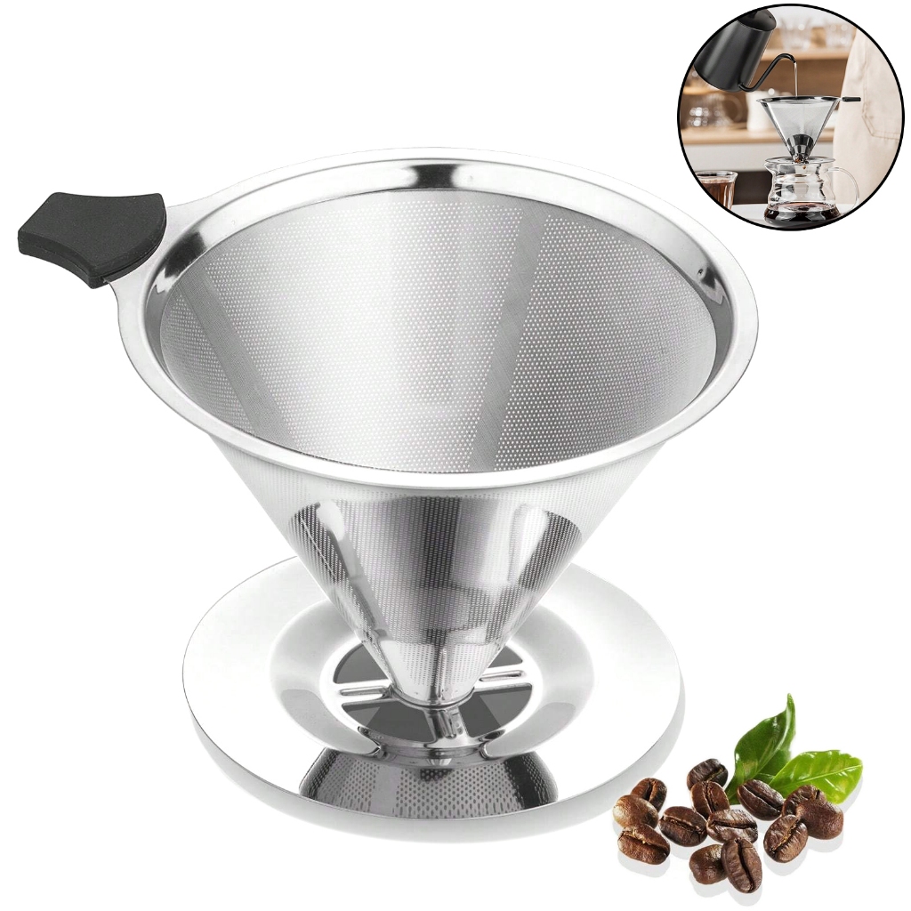 Filtro Coador de Café Aço Inox Reutilizável