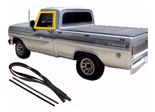 Kit Borracha Vidro Canaleta Pestana Porta F1000 F4