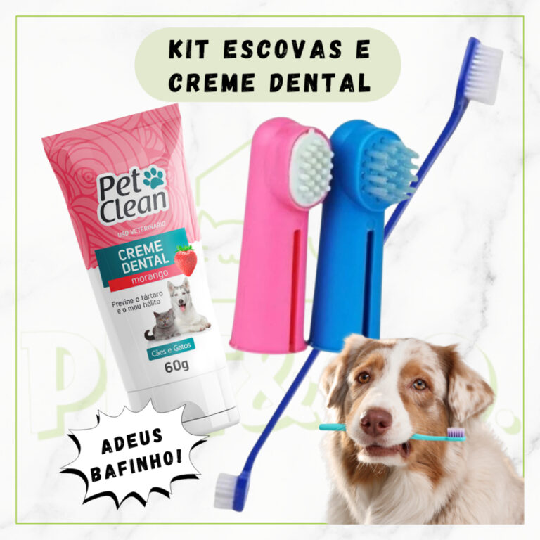 Kit Escova de Dentes 3 Peças e Creme Dental para 