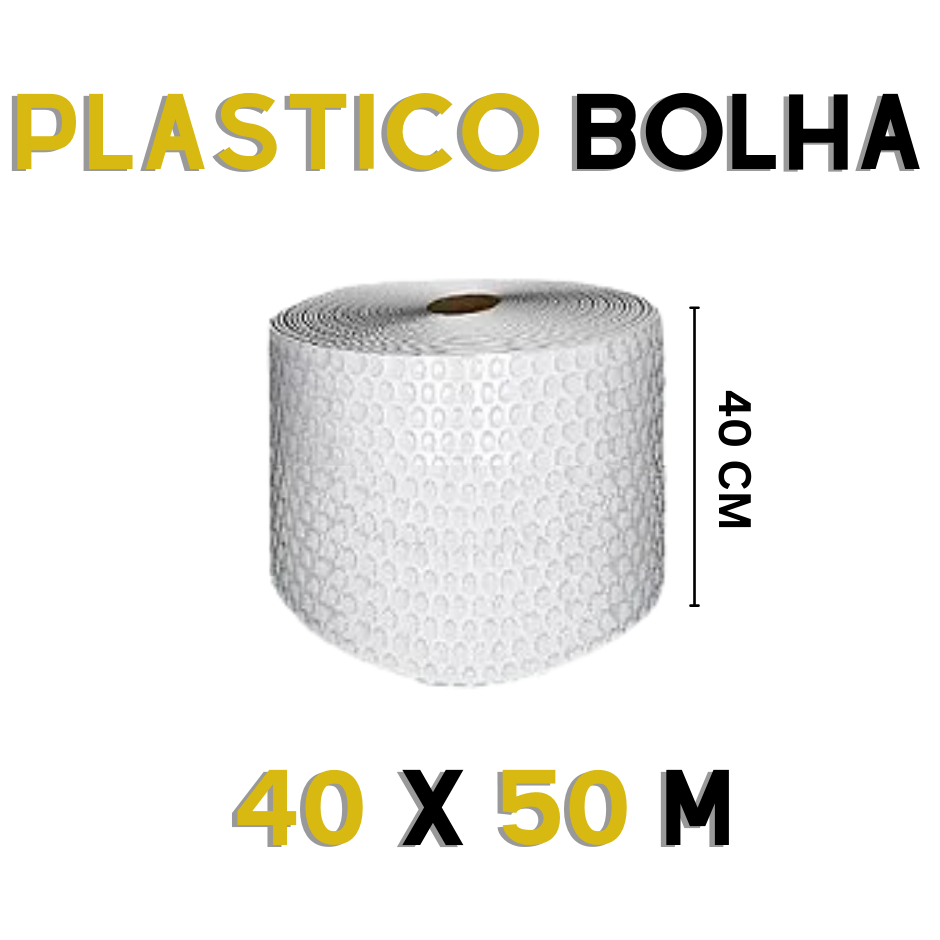 Bobina Plástico Bolha 40CM X 50METROS- Segurança Mudança  E-commerce