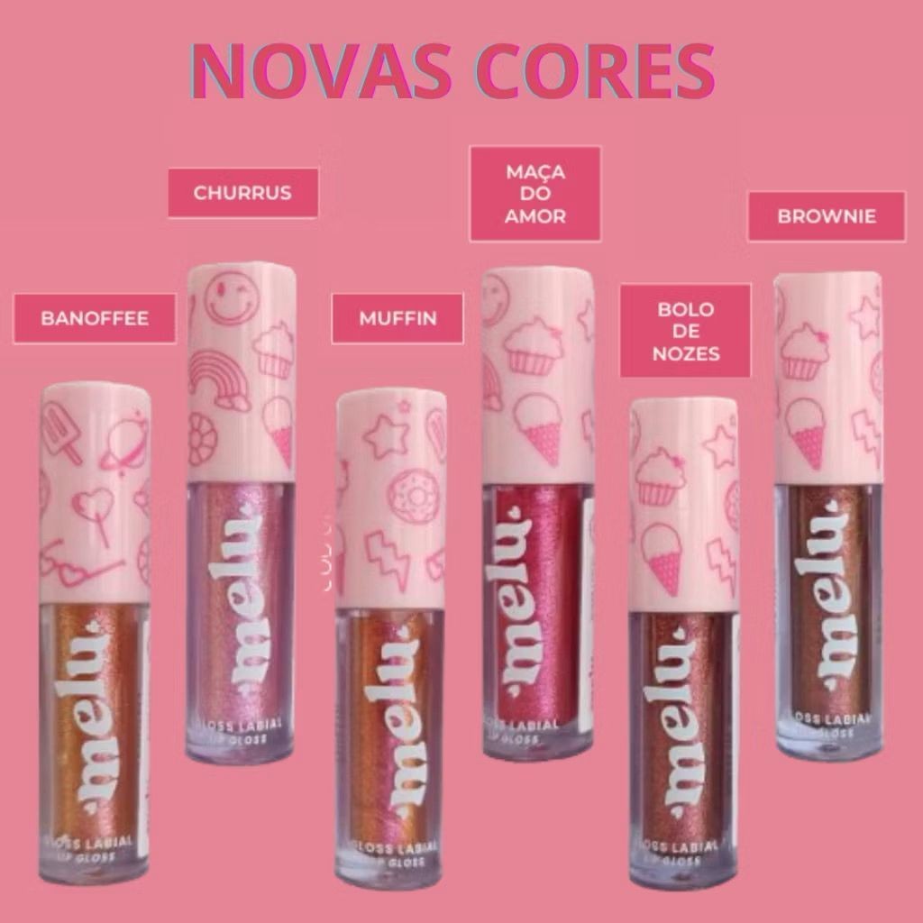 Gloss Labial Brilhante Melu By Ruby Rose – Novas Cores – Escolha seu tipo