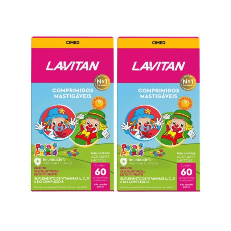 Kit 2 Suplemento Lavitan Vitaminas Infantil 60 Com