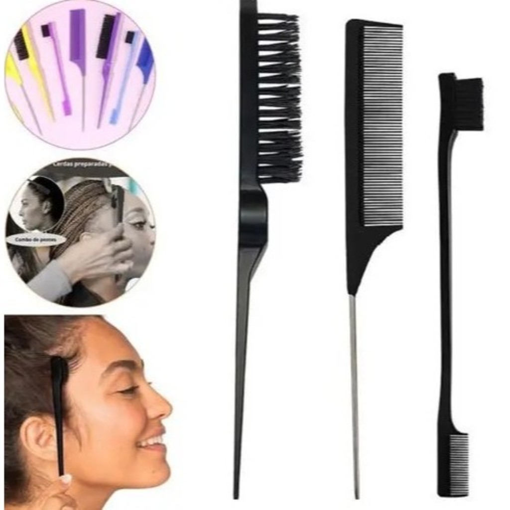 ANA1108 Kit de Pente para Cabelo com 03 Unidades