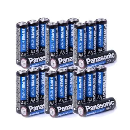 Kit 8,16 ou 24 Pilhas AA Panasonic Zinc Carbon