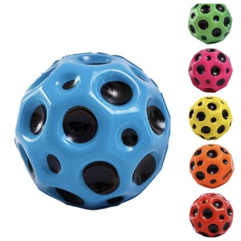 Bola De Borracha Formato De Lua Saltitante e Coloridas