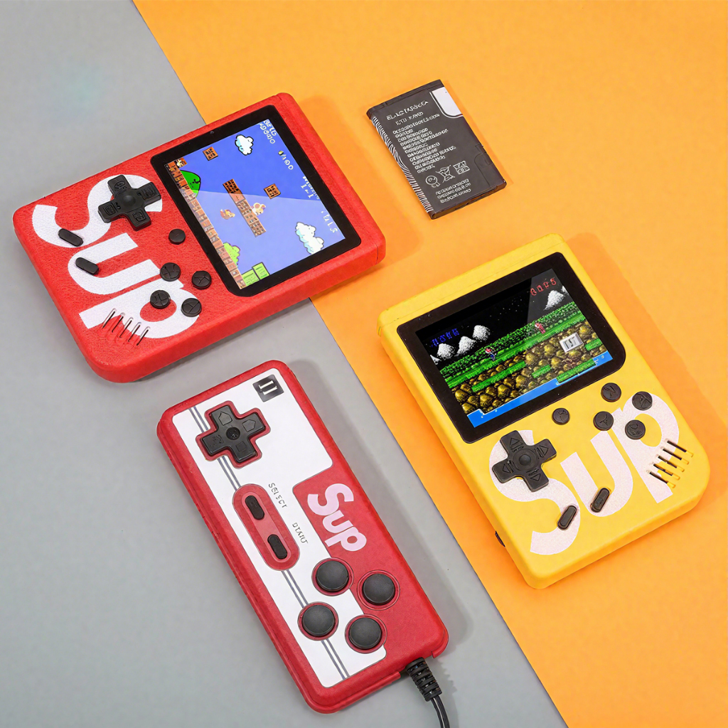 Mini 400 jogos Nintendo, vídeo portátil, jogos clássicos retro, com controle para 2 pessoas