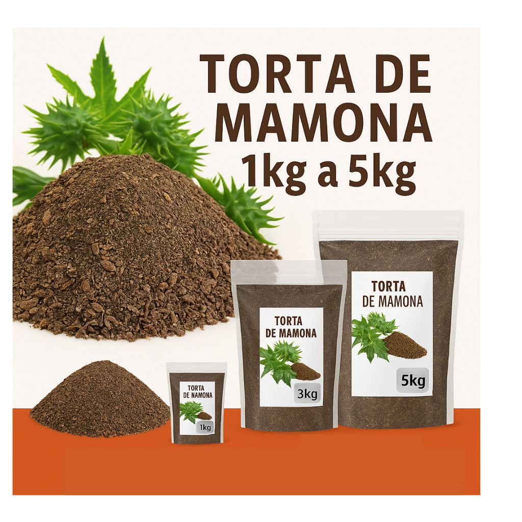 5kg Torta de Mamona para Plantas | Adubo Orgânico Natural – Hortas, Frutas e Flores