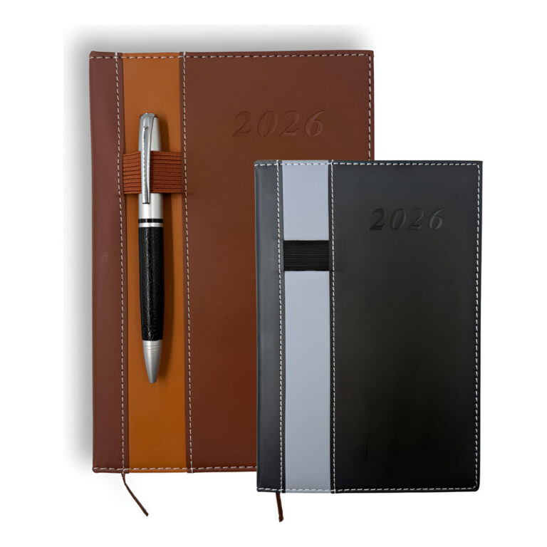 Agenda 2026 Diária Executiva Couro Anual Planner 