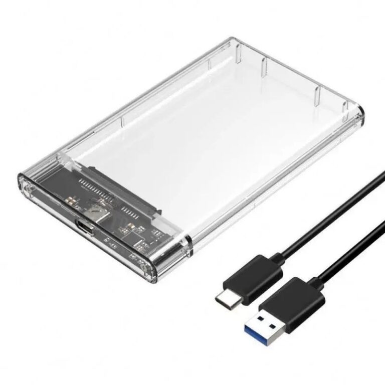 Case HD Externo Tipo C Sata 2.5 Usb 3.0 3TB Transp