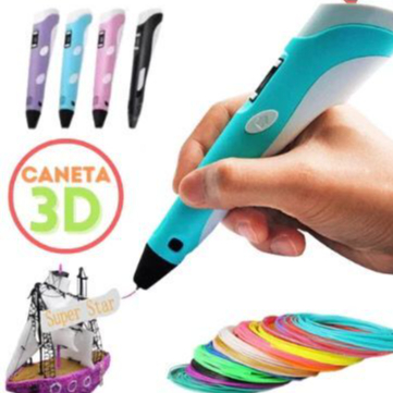 Caneta 3D Impressora Manual Infantil e Adulto Com 