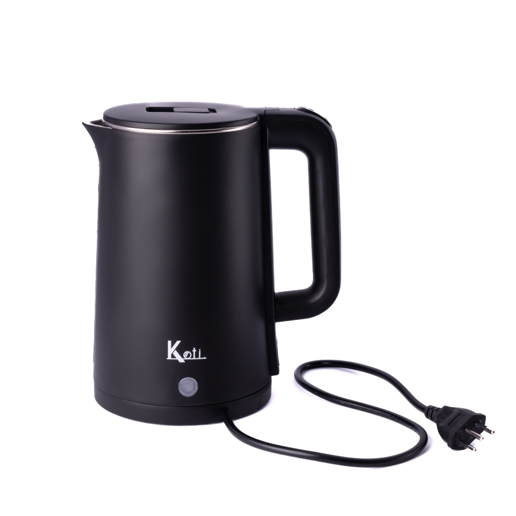 Chaleira Jarra Elétrica Modern Inox Preta 220v e 110v 1.5L – Desligamento Automático Indicador Lumin