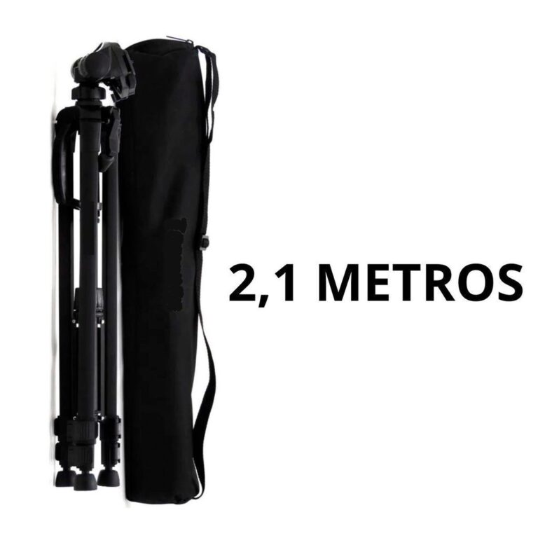 Tripé Profissional Para Câmera E Celular + Bolsa