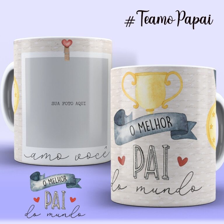Caneca Dia dos Pais Personalizada Com foto O Melho