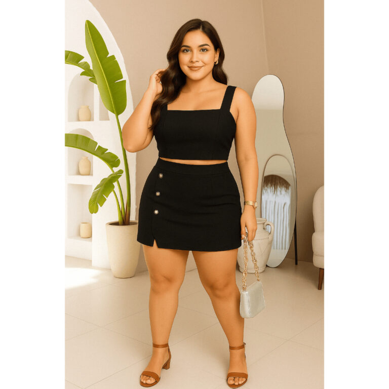 Conjunto Feminino Plus Size G GG G1 G2 | Cropped e
