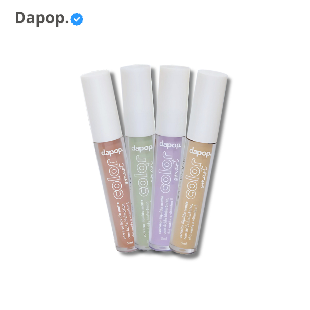 Corretivo Colorido Líquido Matte Dapop Color Smart Alta Cobertura