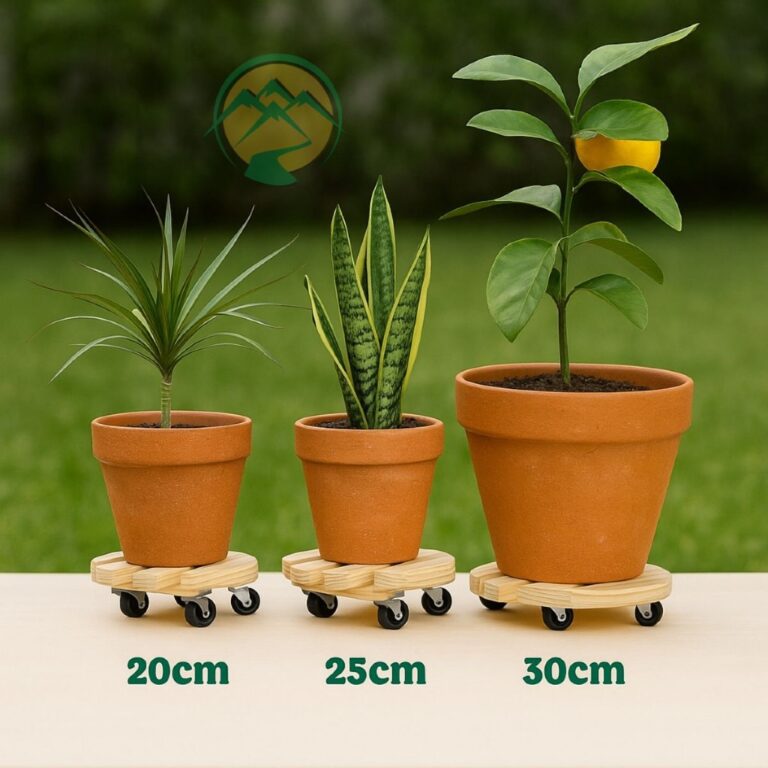 Kit 2 Suporte Para Vaso Carrinho De Plantas Com Ro