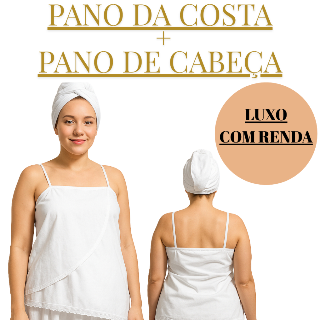 Pano da Costa + Pano de Cabeça Umbanda Candomblé Premium Luxo Entrega Rapida