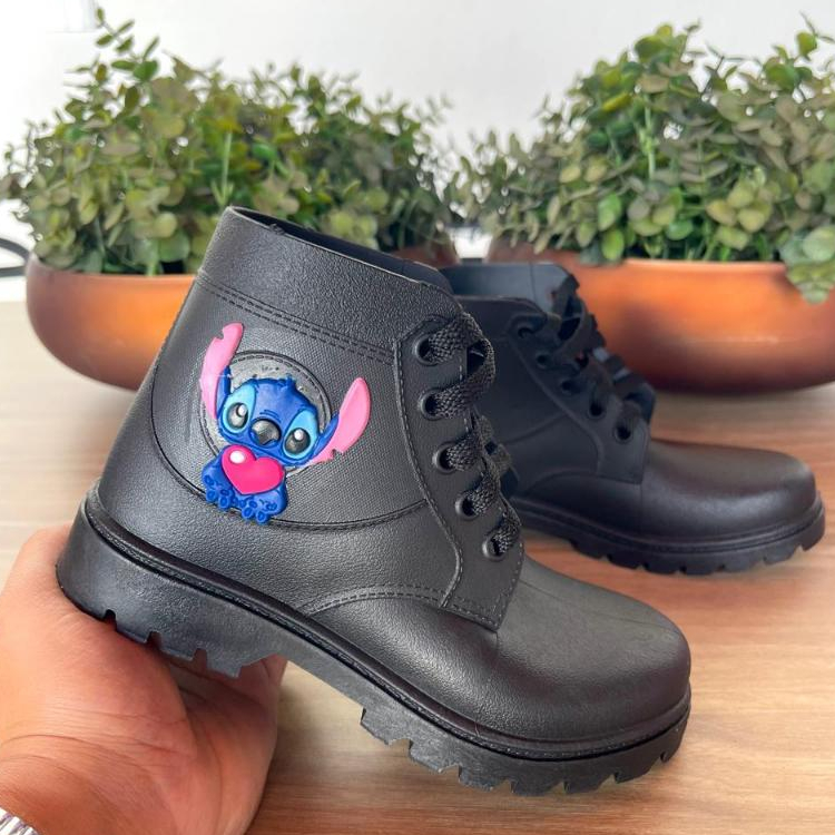 Bota STITCH  coturno infantil feminina , lançamen