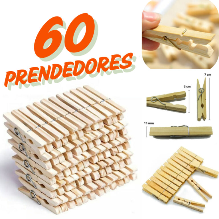 KIT Pregador de Roupa Madeira Reforçado  12/24/36