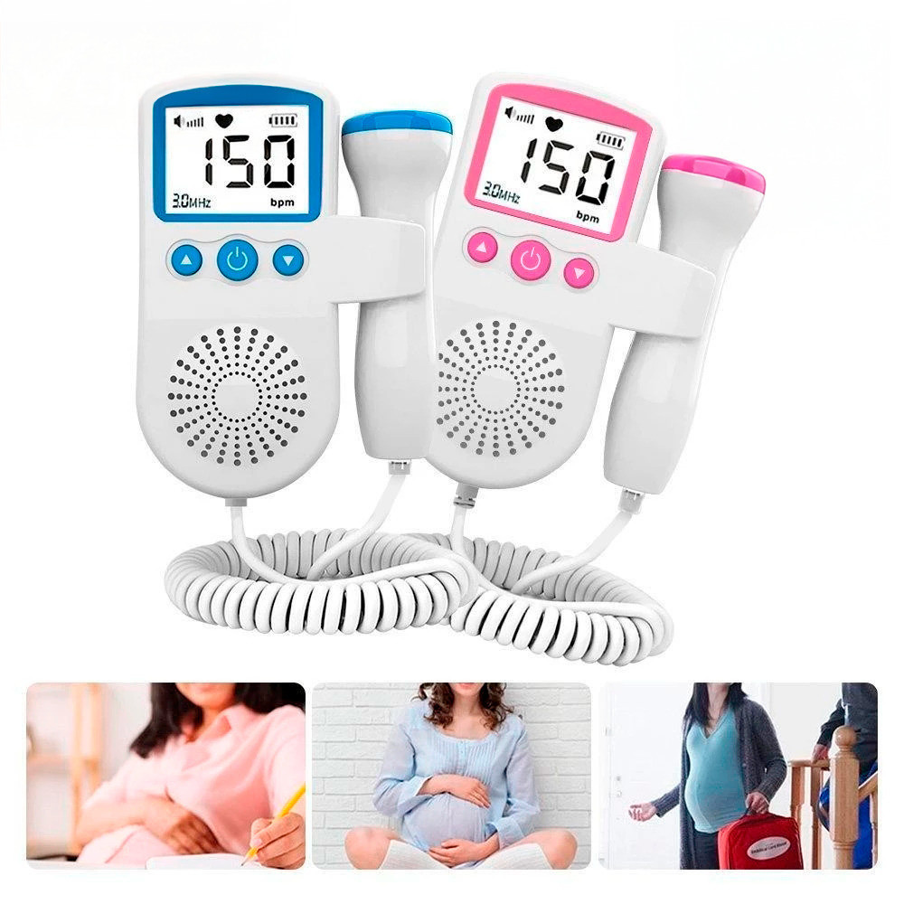 Monitor De Frequência Cardíaca Para Bebês Uso Doméstico Display De Gravidez Detector De Som Fetal Be