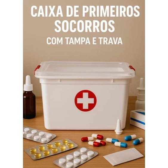 Caixa Primeiros Socorros Organizador De Remédios 