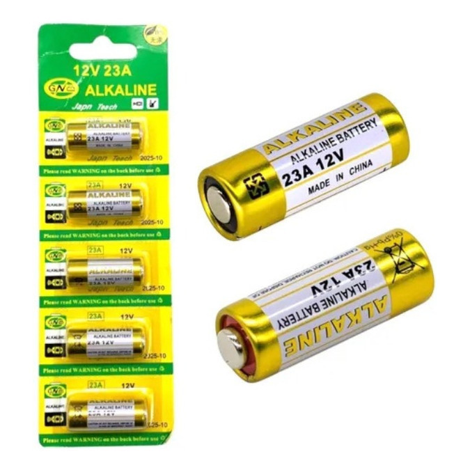 Bateria Pilha 23a 12v Cartela 5 Peças Alcalina Al