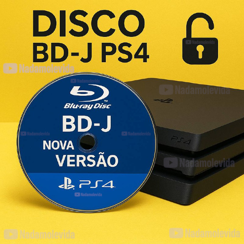Disco de Desbloqueio BD-J PS4 9.00 à 12.52 + Jogo + Apps. Goldhen. Firmware 9.00 à 12.52