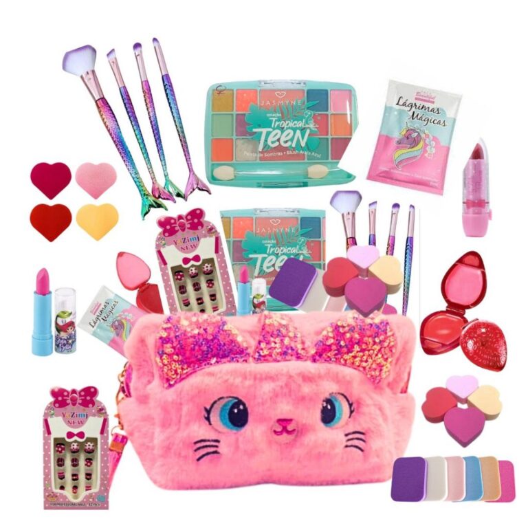 Kit Maquiagem infantil Necessaire 11 itens de Qual