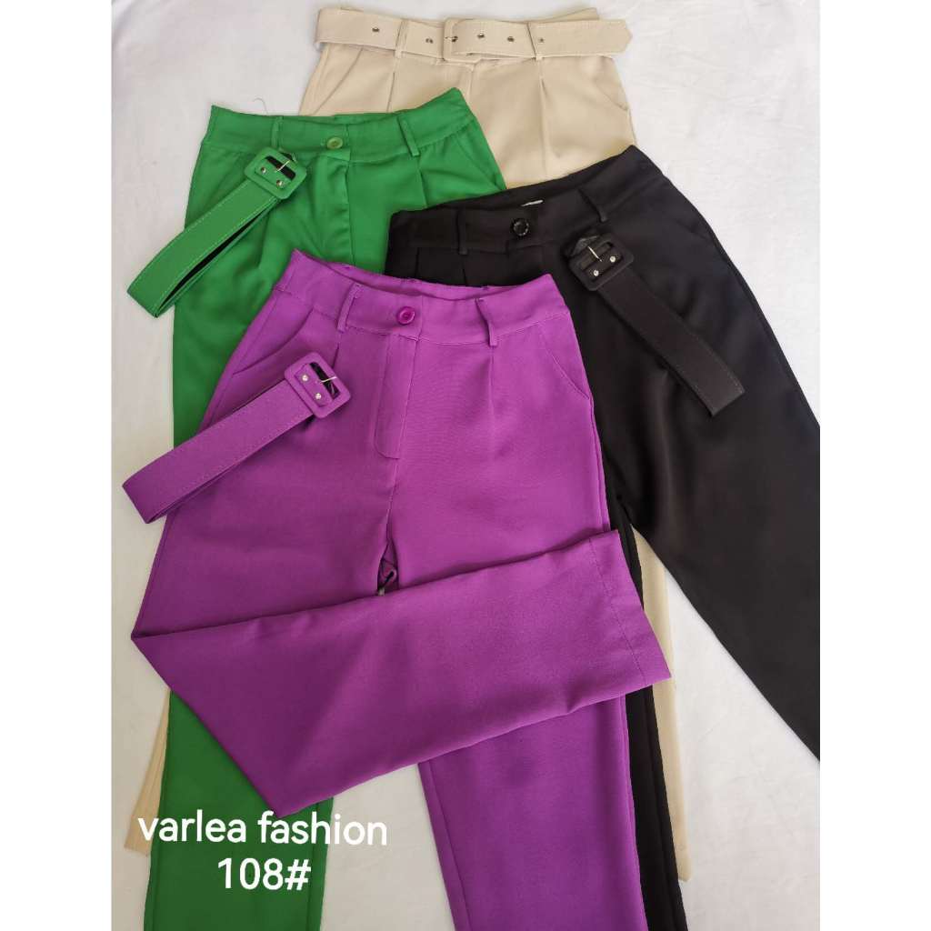 Calca feminina alfaiataria socila com cinto