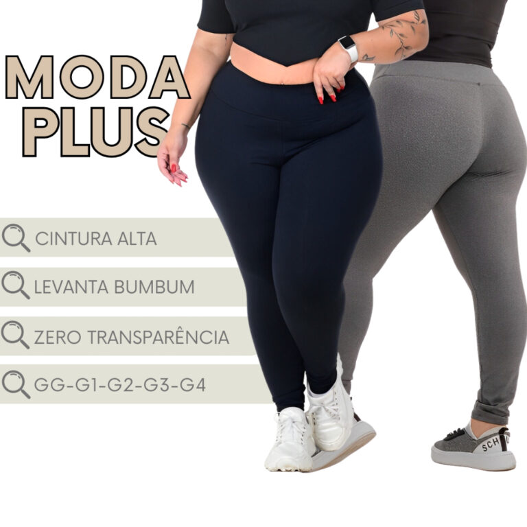 Legging Plus Size Feminina Calça Cintura Alta Zer