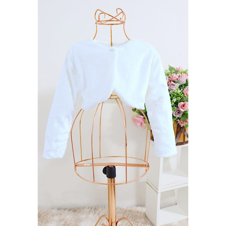 Bolero de Pelinhos Bem Quentinho Branco Inverno Ca