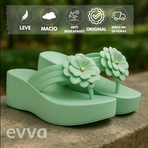 Chinelo Feminino Plataforma Salto Super Leve e Mac