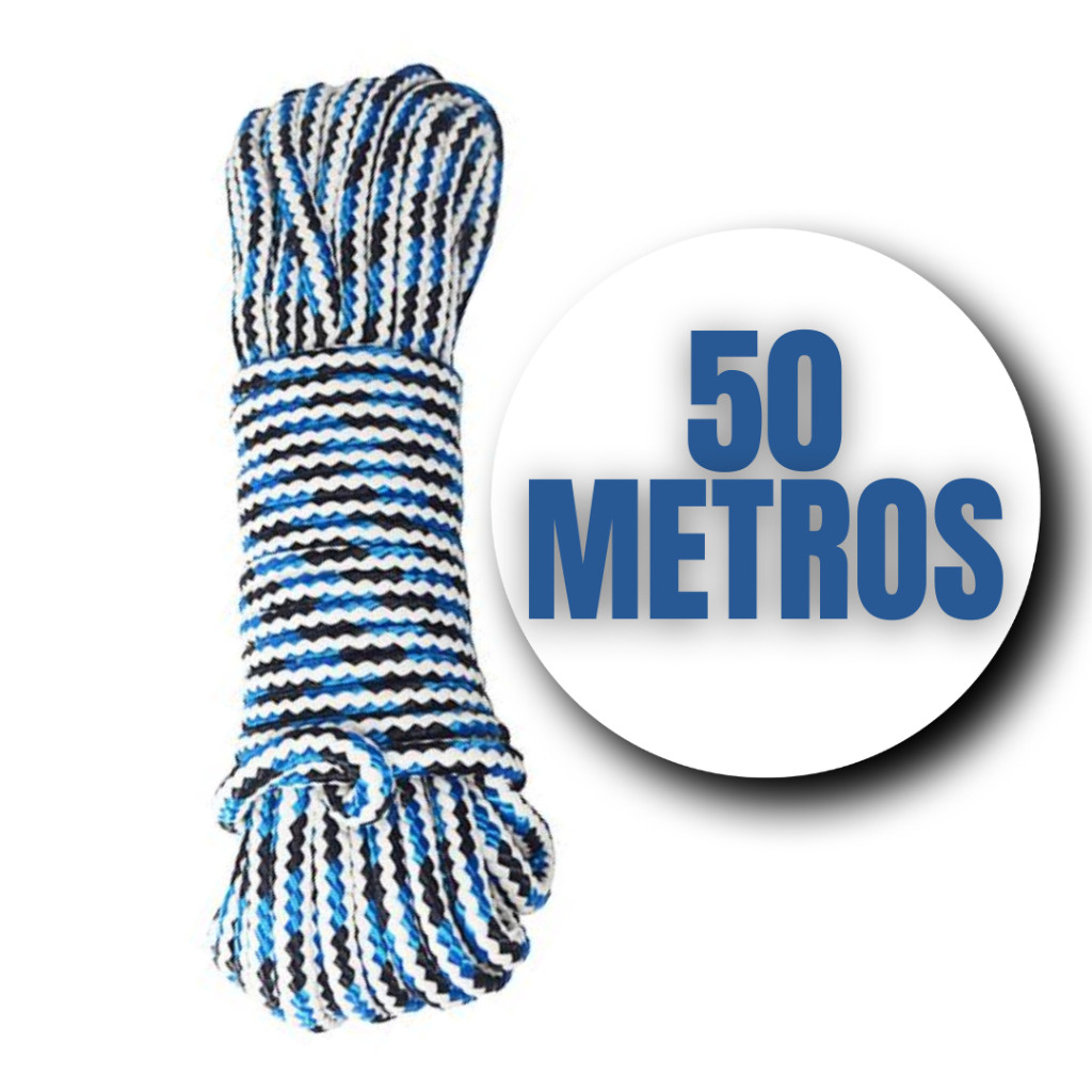 50 Metros Corda para Carga de Caminhão Balanço Uso Geral Cobertura Pintura Construção – 8mm Firmeza