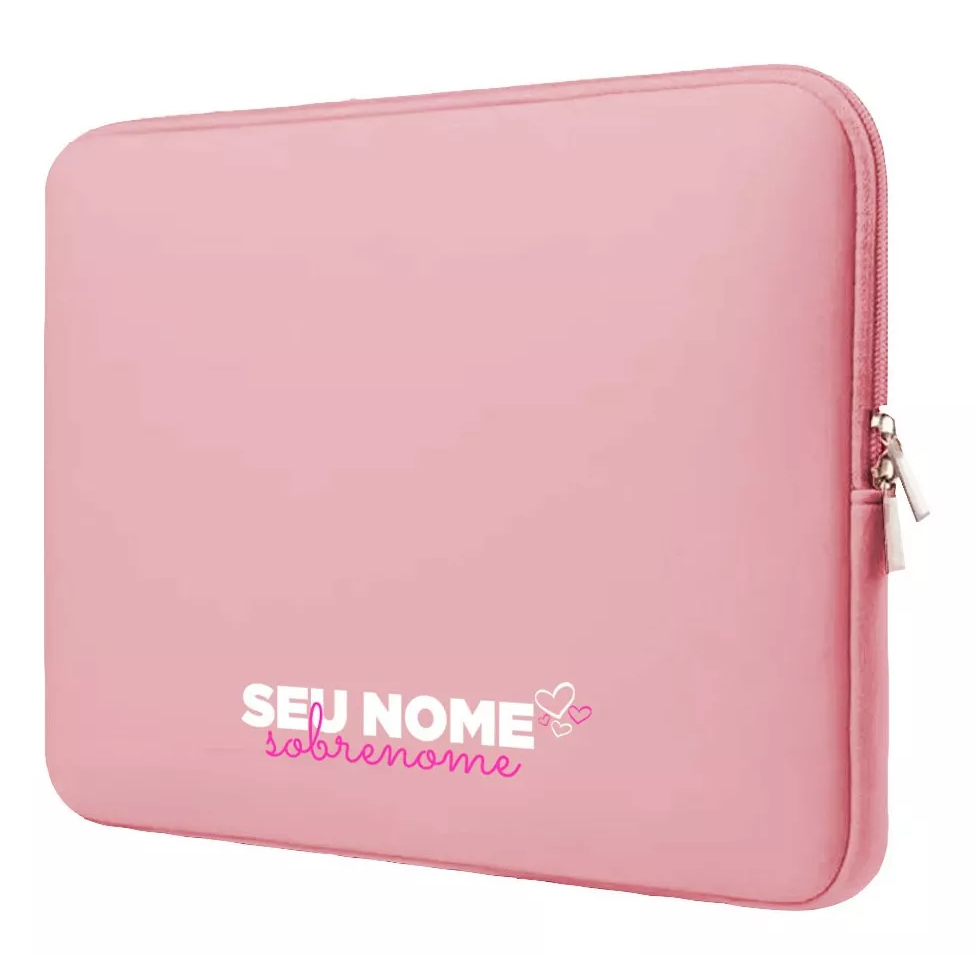 Capa Case Pasta Maleta Para Notebook Neoprene Ultrabook 15.6/14/13.3/12/11/10/17 Personalizada Com N
