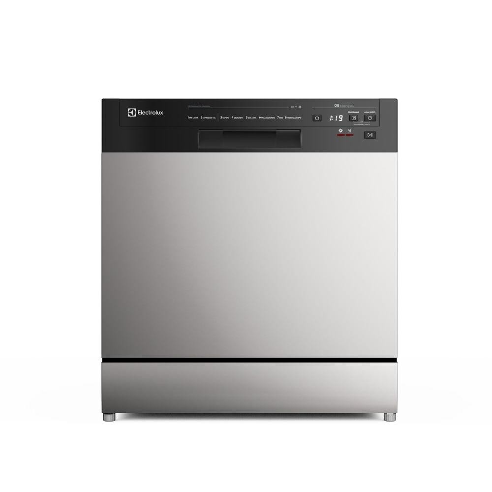 Lava-Louça Electrolux 8 Serviços Inox com Programa Lava E Seca 50 min (LS08E)